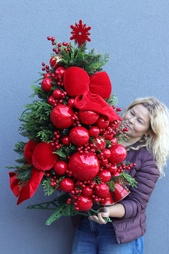 Red Classic, choinka dekoracyjna sztuczna, wys.95cm 