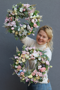 bajeczny wianek wiosenny, Valendia Canoe Pastels, śr.40cm  