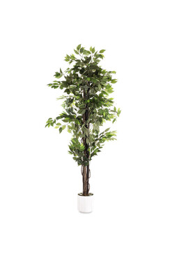 Ficus Benjamin LED, sztuczna palma w doniczce z podświetleniem, wys.198cm