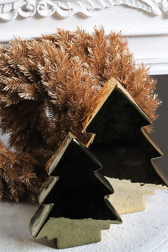 Xmas Modern, figurka świąteczna choinka, złota