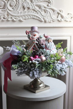 Pastellia, świąteczny stroik w pucharze, wym.35x36x35cm 