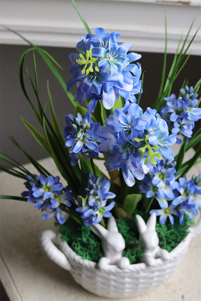 Hiacynty Blue Bunny, wiosenna dekoracja z zajączkami