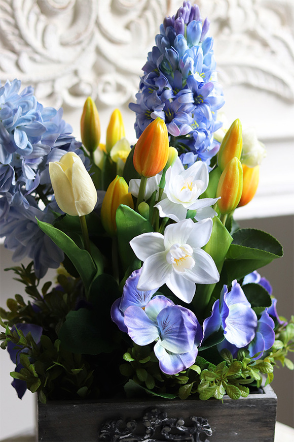 Hiacynty & Bratki, wiosenna dekoracja w szufladzie