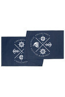  duży bieżnik na stół granatowy Marynistyczny 3, 40x145cm