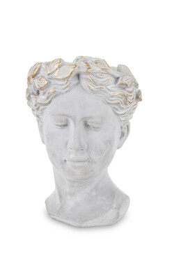 cementowa osłonka / donica, Kobieta E, wym.21.5x16x15cm