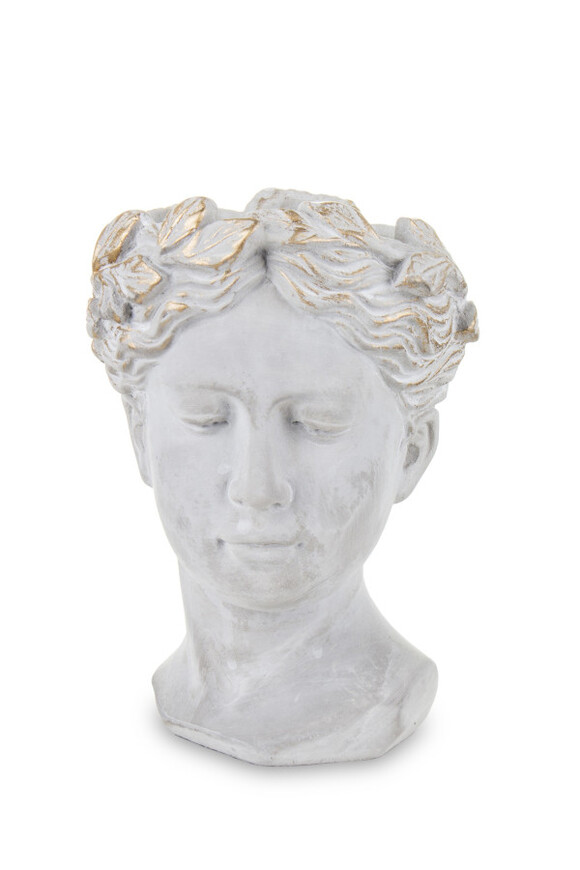 cementowa osłonka / donica, Kobieta E, wym.21.5x16x15cm