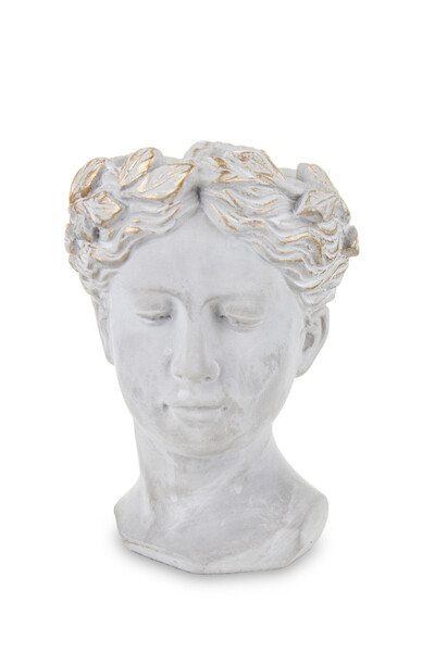 cementowa osłonka / donica, Kobieta E, wym.21.5x16x15cm