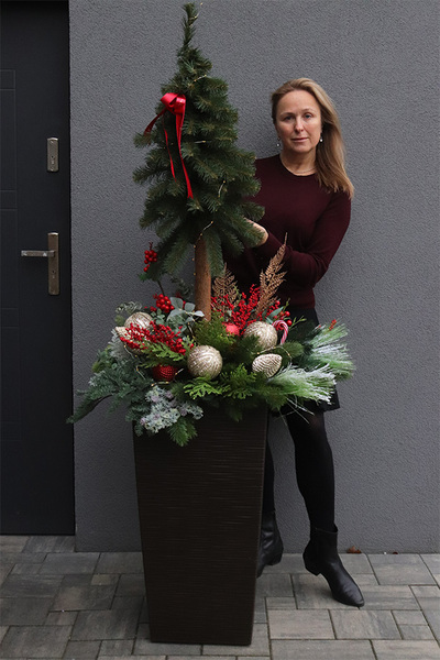 Christmas Fantasy, choinka w donicy podłogowej LED