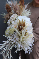 Beżowe Boho Concrete, kompozycja kwiatowa na stół Laos