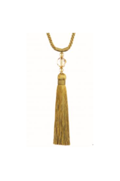 chwost / obejma do zasłon Avila Chaplet, limonka, dł.24/80cm