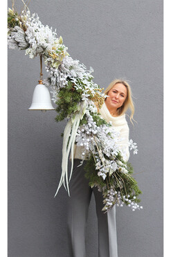 OD RĘKI Królewska Zima, zimowa girlanda dekoracyjna, dł.180cm 