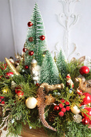 Złota Melodia, świąteczny stroik LED w naczyniu