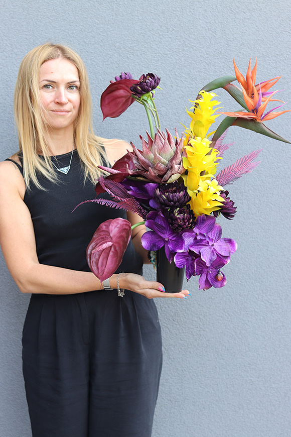 Heriosa, nowoczesny komplet dekoracji nagrobnych, kompozycja + bukiet