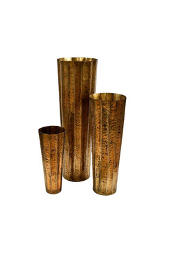 Barok Old, osłonka metalowa / wazon / tuba, XL, wym.33x33x95cm