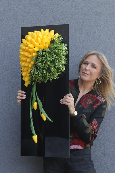 Tulippo New Design Yellow 3, komplet dekoracji nagrobnych