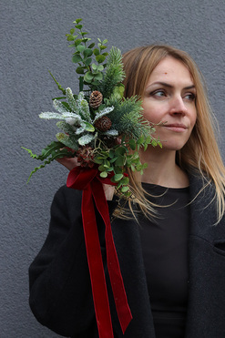 OD RĘKI Podłaźniczka, dekoracja na czubek na choinkę, dł.32cm