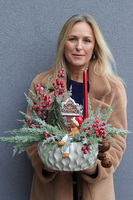 Słodki Domek, stroik świąteczny z piernikowym ludkiem