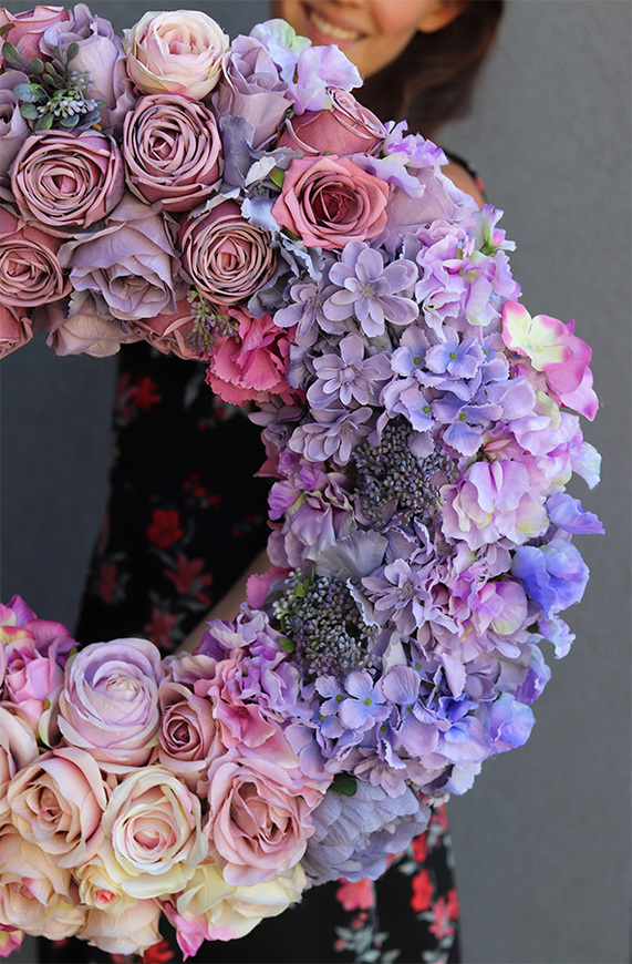 bardzo duży wianek na drzwi, Bogactwo Natury Renoma, śr.50cm 