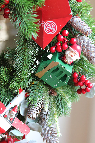 Zimowa Przygoda, świąteczny wianek na drzwi