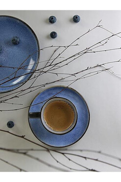 Bonita Blue, komplet kawowy dla 6 osób, 12 elementów