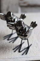 figurka Spring, srebrny ptaszek, wys.12cm