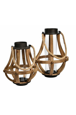 Garden Lampion pękaty B, wys.61cm z liną 