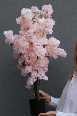 OD RĘKI Kwitnąca Wiśnia, sztuczna roślina w doniczce, różowa, wys.80cm
