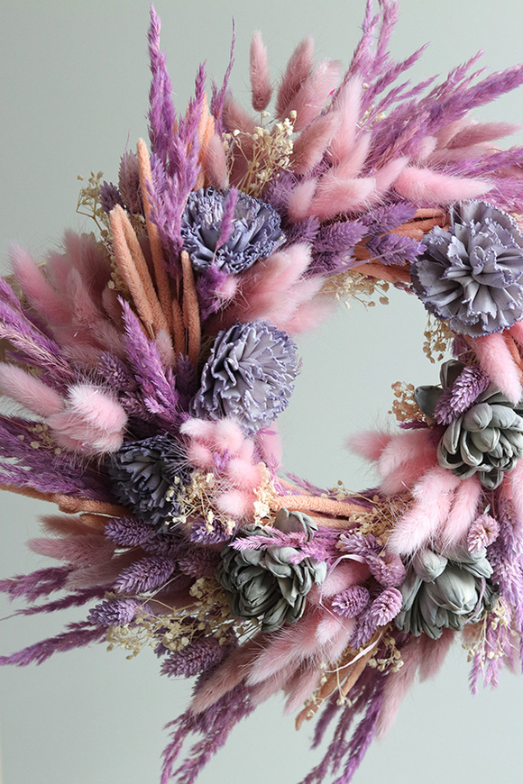 Eurydyka, dekoracyjny wianek z suszem