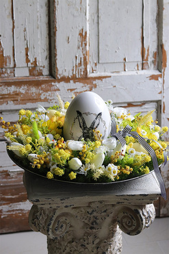 Easter Sun, wielkanocny stroik na talerzu, wym.20x44cm