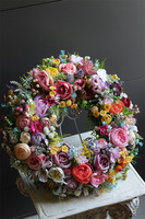 Kolorowa Łąka, kwiatowy wianek na drzwi