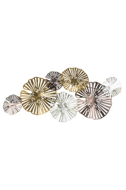 Lotos Glamour, decor ścienny z liśćmi lotosu, wym.51x105cm 