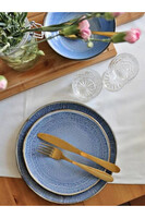 Bonita Blue, komplet obiadowy dla 6 osób, 18 elementów