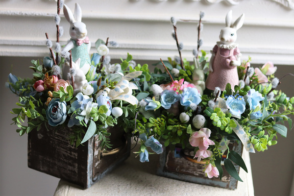 dekoracja wielkanocna w szufladzie, Zajączek Pink Girl