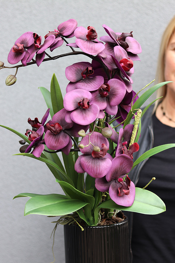 Fioletyna, wysokiej jakości sztuczny storczyk, wym.60cm