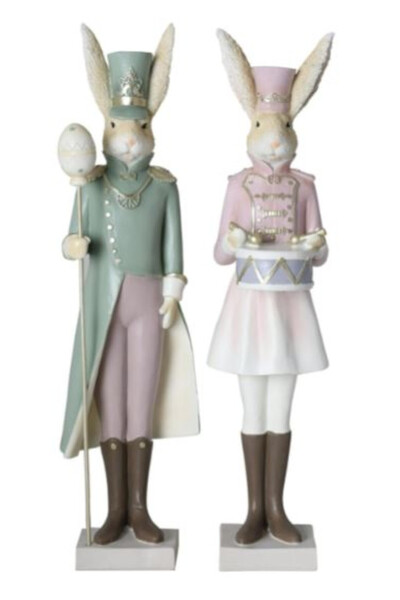 Wielkanocny Szyk, komplet 2 szt. figurek królik, zając, A, wys.43cm