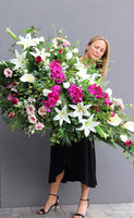 Królewska, ogromna wiązanka nagrobna, dł.150cm