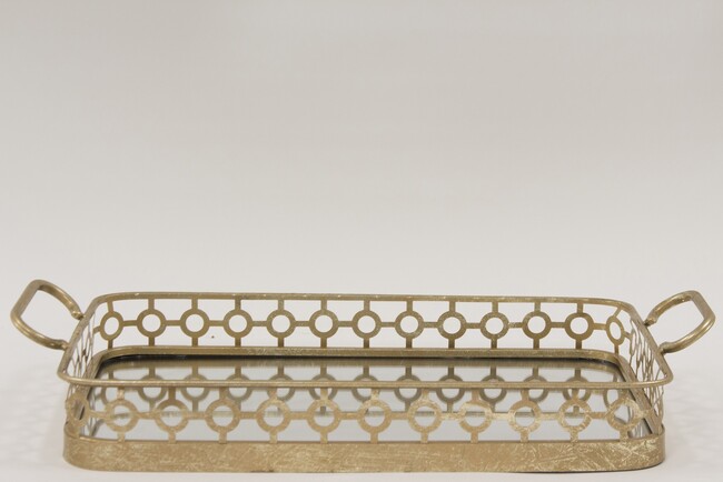 Indie Gold C, taca lustrzana w stylu retro, wym.10.5x52x27.5cm