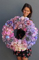 bardzo duży wianek na drzwi, Bogactwo Natury Renoma, śr.50cm 