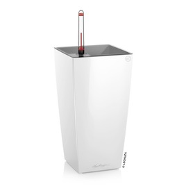 Cubi Maxi, elegancka donica z nawadnianiem, biała, wys.26cm