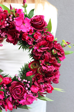 Fuksjata, wianek dekoracyjny, śr.44cm