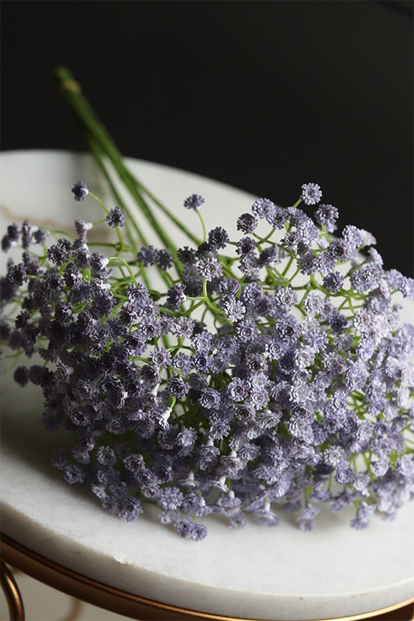 Gipsówka Niebieska, gałązka sztucznych kwiatów