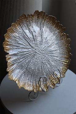 Melania, szklany podtalerz podkładka, C, śr.35cm 