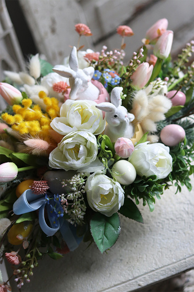 Valendia Moko Easter, podłużna kompozycja wielkanocna, wym.23x52x27cm