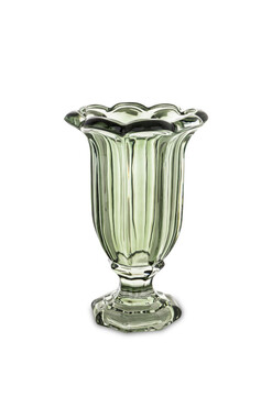 Ambra Green B, szklany wazon puchar, wym.27.5x17cm