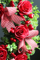 Serduszka Big, czerwony wianek walentynkowy