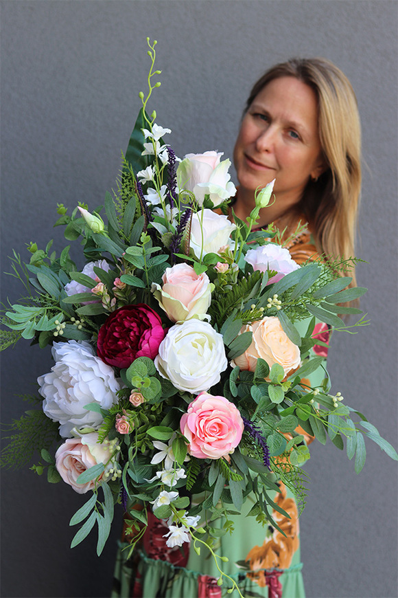 Odettino 3, komplet dekoracji nagrobnych, kompozycja +bukiet