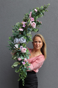 Fiolettidana, dekoracyjna girlanda kwiatowa, dł.130cm