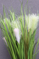 Fiberglass Jessica Felina, sztuczna trawa z kłosami w kwadratowej donicy