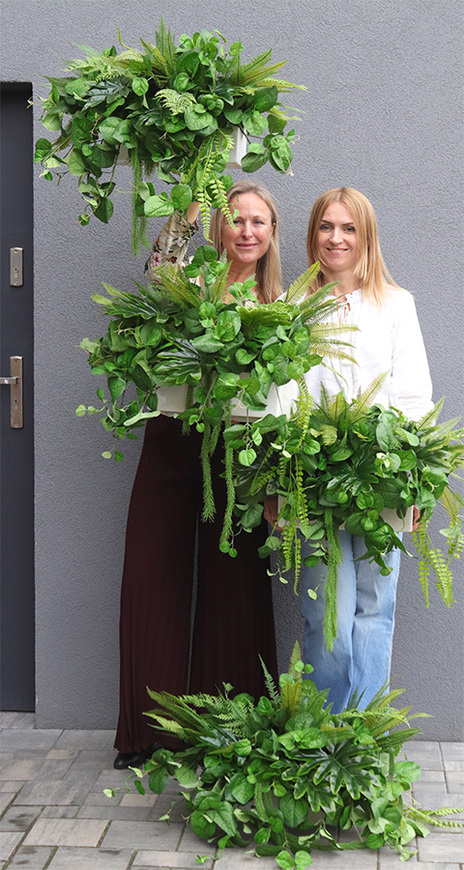 Green Scenery, zielone rośliny sztuczne w donicy