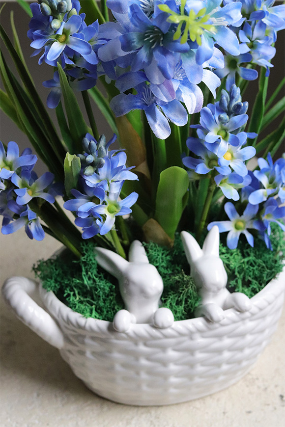 Hiacynty Blue Bunny, wiosenna dekoracja z zajączkami